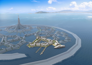 Illustration des Seasteading, Quelle: DeltaSync, NL