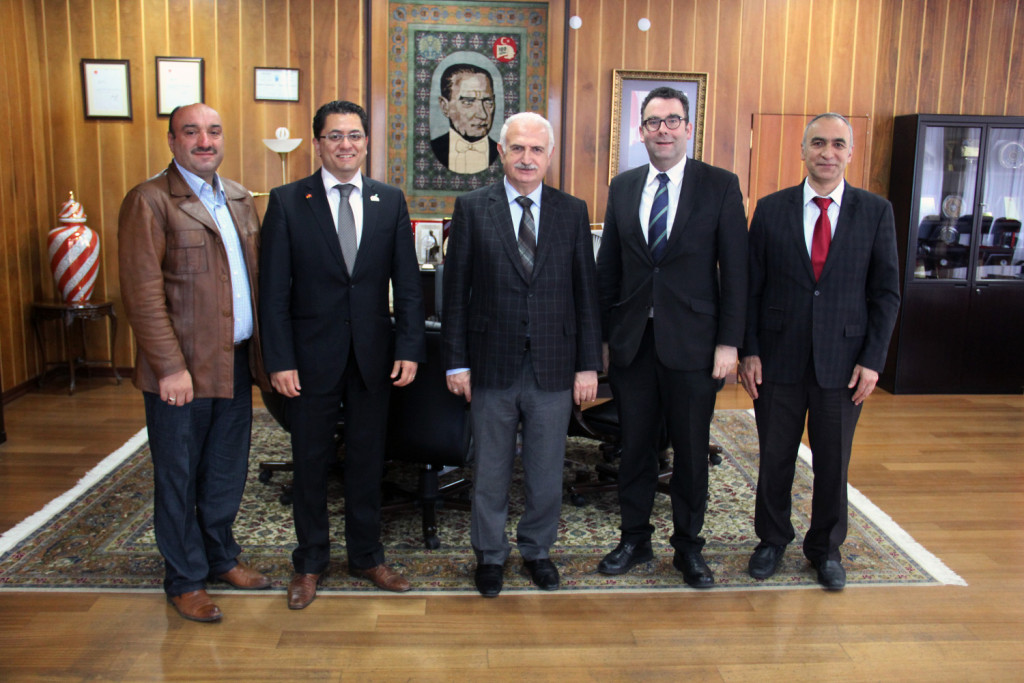 Prof. Fehim Bakırcı, Prof. Orhan Kocagöz, Prof. Hikmet Koçak, Prof. Dr. Gerald Mann und Prof. Mehmet Takkaç (v.l.)