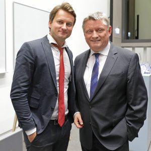 Prof. Dr. Matusiewicz mit Bundesgesundheitsminister Gröhe beim Gesundheits-Dialog in Bochum 2016.